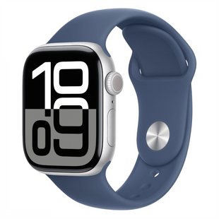 Смарт-годинник Apple Watch Series 10 GPS 42мм Silver Alu. Case w. Denim Sport Band - S/M (MWWA3) 198546 фото