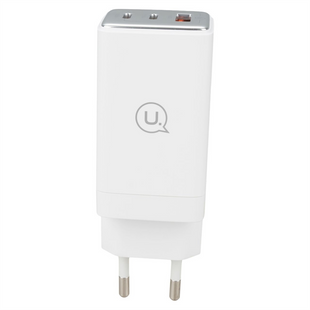 Зарядний пристрій Usams US-CC180 (2 USB-C + 1 USB) QC&PD3.0 65W Білий (White) 138548 фото