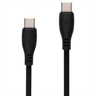 USB кабель Proove Simple Silicone Type-C to Type-C 60W 1м Чорний (Black) 145371 фото