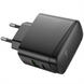 Зарядний пристрій Hoco CS63A Bright PD65W (1USB-A/1C) Чорний (Black) 166313 фото 4
