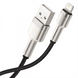 USB кабель Baseus Cafule Series Metal USB to Lightning 2.4A (0.25м) Чорний (Black) 168060 фото 3