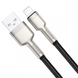 USB кабель Baseus Cafule Series Metal USB to Lightning 2.4A (0.25м) Чорний (Black) 168060 фото 4