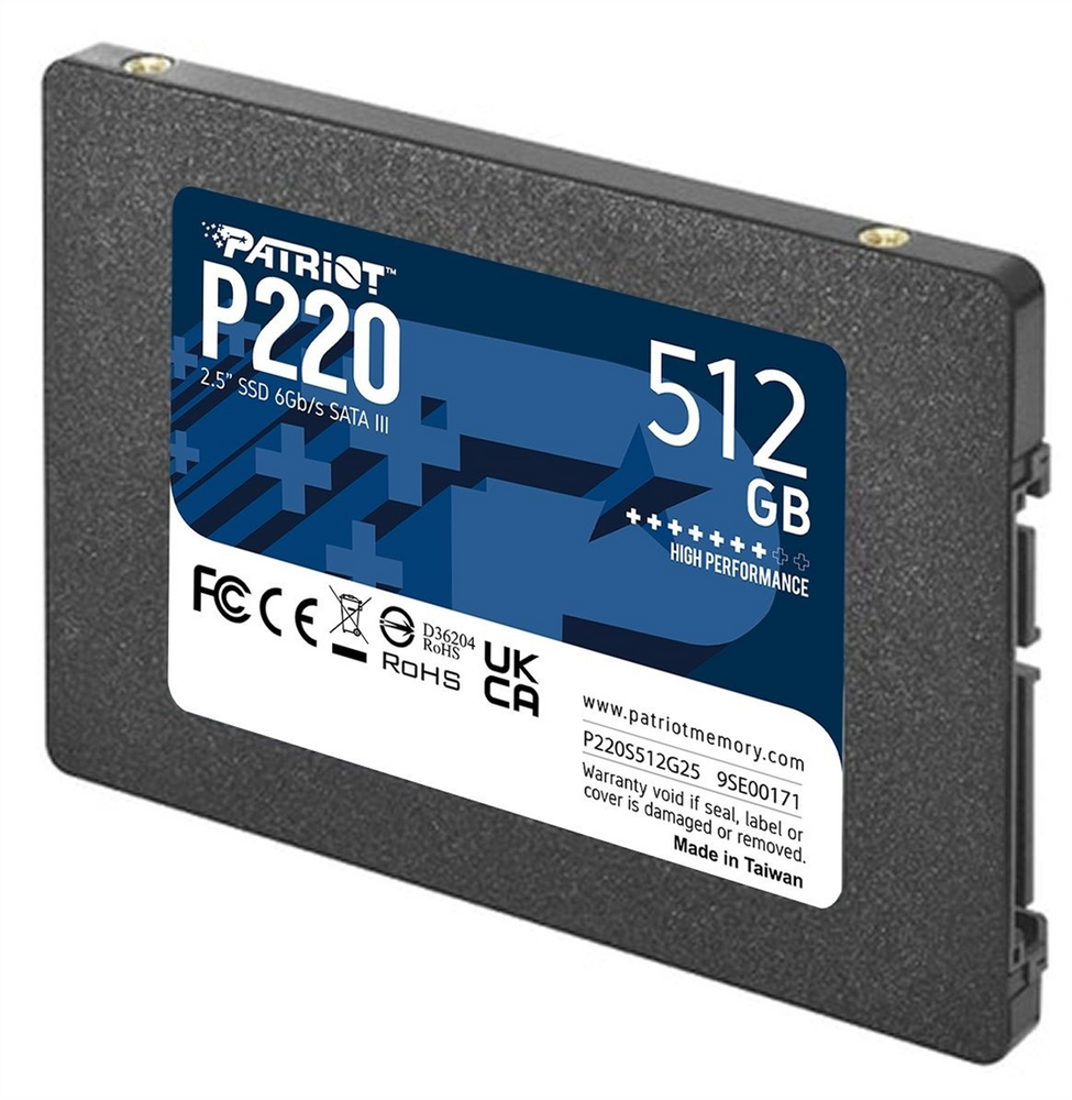 Накопичувач SSD 512GB Patriot P220 2.5" SATAIII TLC (P220S512G25) 209524 фото