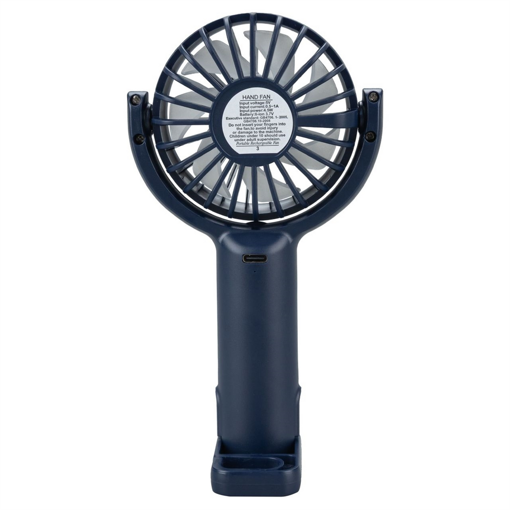 Вентилятор портативний Y-18 800mAh Синій (Dark Blue) 140505 фото