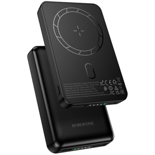 PowerBank 5000 mAh Borofone BJ82 Dawn 20W з БЗП Чорний (Black) 210478 фото