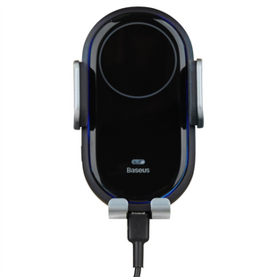 Автотримач Baseus LightChaset 15W з бездротовою зарядкою Чорний (Black) 133755 фото
