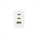 Зарядний пристрій Hoco N51 (1 USB + 2 USB-C) 65W Білий (White) 136120 фото 3
