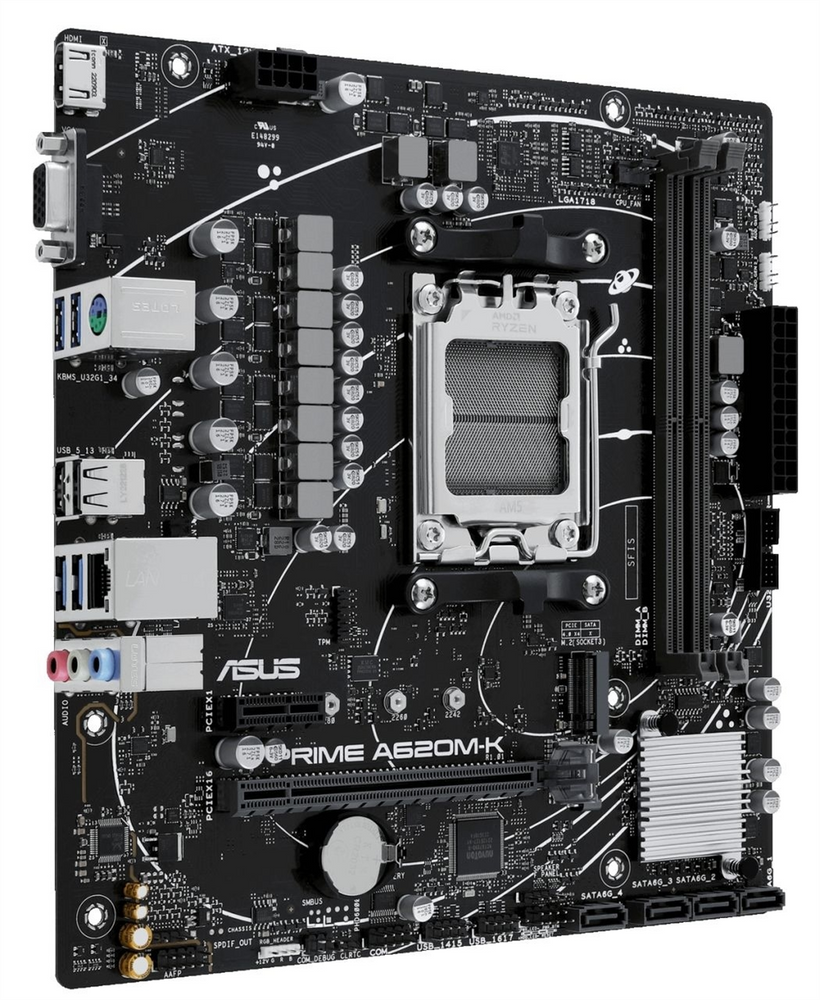 Материнська плата Asus Prime A620M-K Чорна (Black) 207243 фото