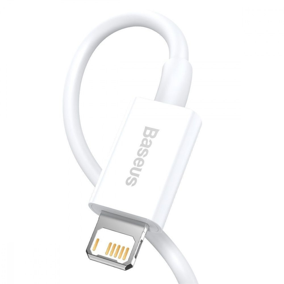 USB кабель Baseus Superior Fast Charging Lightning 2.4A (1,5м) Білий (White) 168338 фото