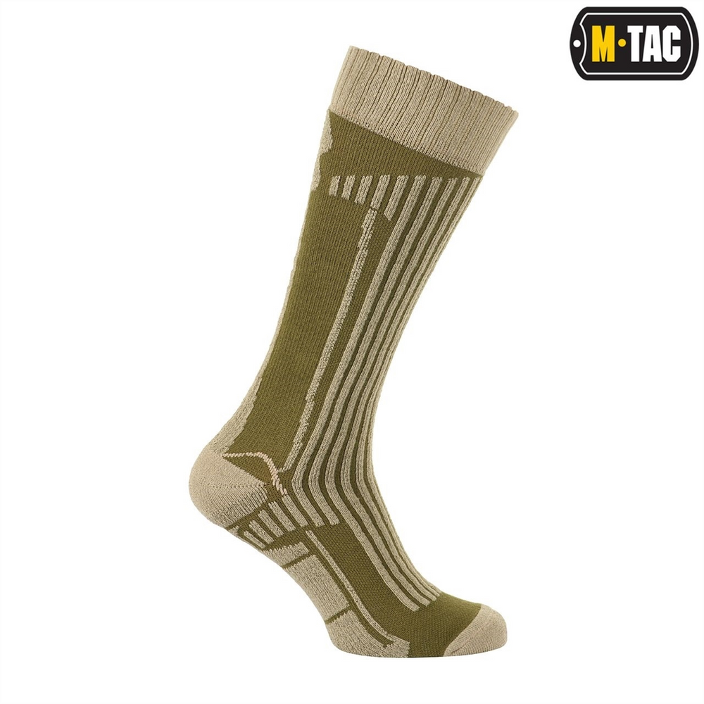 Шкарпетки M-Tac Coolmax 75% Long 39-42 Коричневі (Coyote) 219326 фото