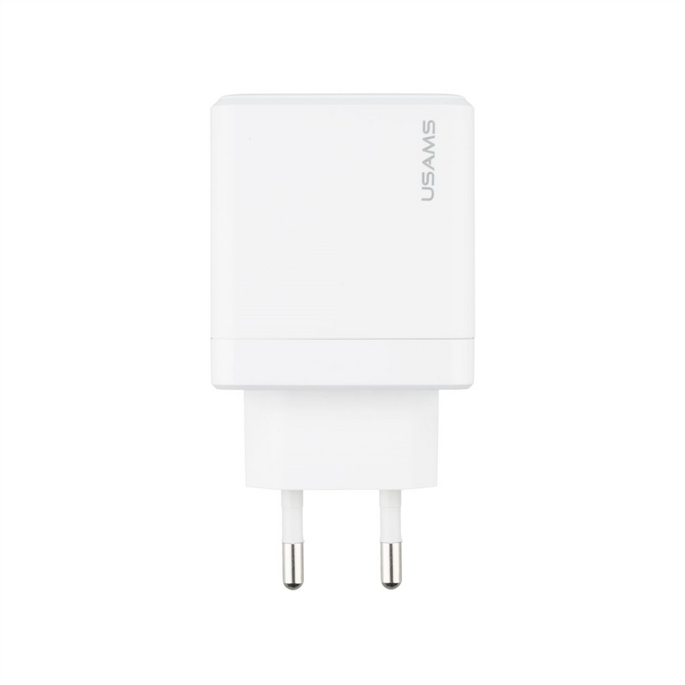 Зарядний пристрій Usams CC172 GaN (2 USB-C) QC&PD3.0 40W Білий (White) 138544 фото