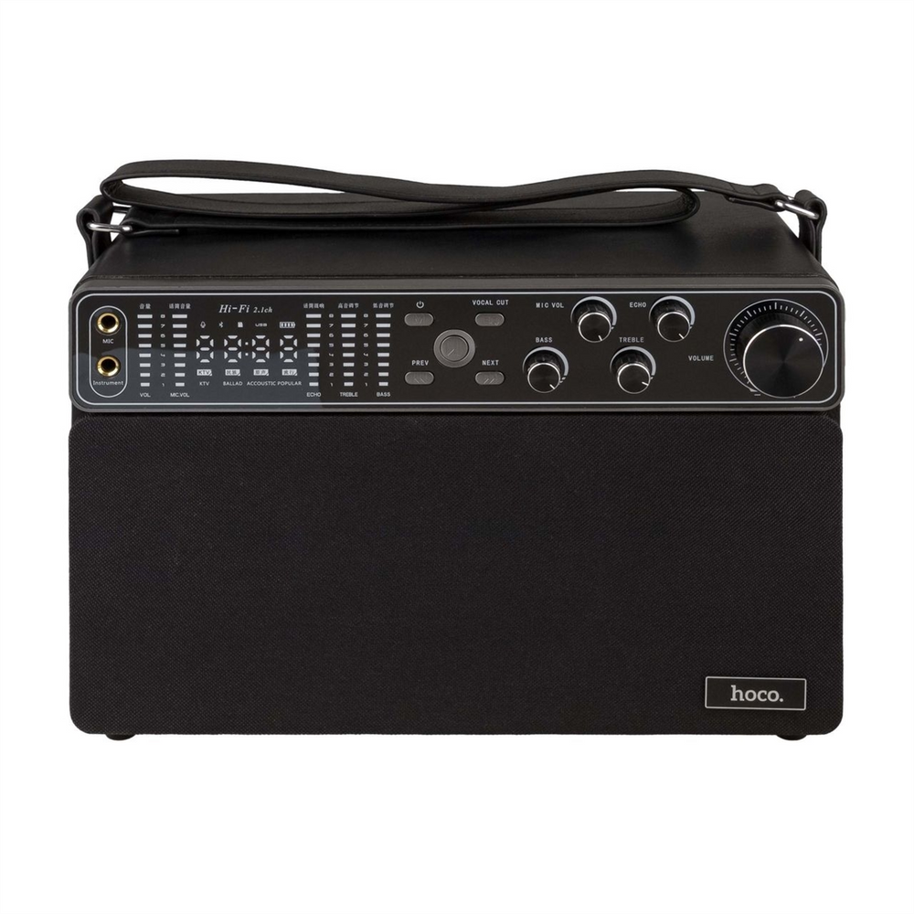 Bluetooth колонка Hoco BS50 Chanter wireless double mic karaoke Чорна (Black) 112648 фото