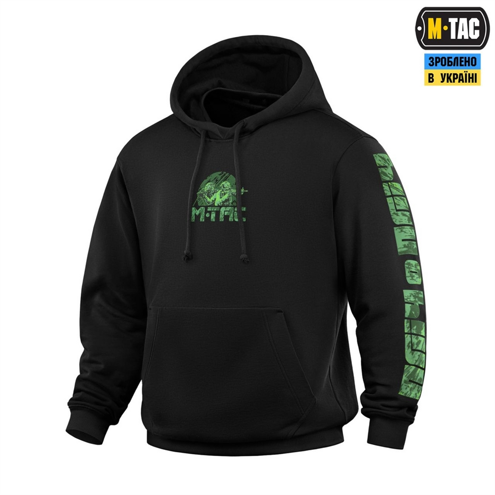 Кофта M-Tac Hoodie Пліч-о-пліч Hard Чорна (Black) (2XL) 228751 фото