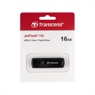 USB Флеш Transcend JetFlash 700 (USB 3.0) 16Gb Чорна (Black) 114670 фото
