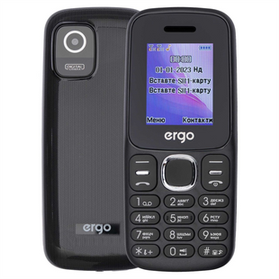 Мобільний телефон Ergo B184 Dual Sim Black 111619 фото
