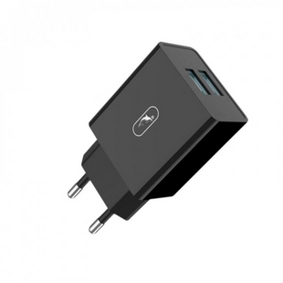 Зарядний пристрій SkyDolphin SC30 (2USB, 2.1A) Чорний (Black) 165794 фото