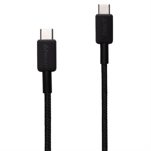 USB кабель Anker 310 Nylon Type-C to Type-C 0.9м 240W Чорний (Black) 139319 фото