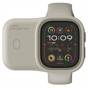 PowerBank 1200 mAh Charging Soft Case for Apple Watch 44/45mm Білий (Moon White) 156335 фото