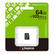 Карта пам`яті MicroSDXC Kingston Canvas Select Plus 64GB UHS-I Class 10 R150MB/s (SDCS3/64GBSP) 197134 фото 1