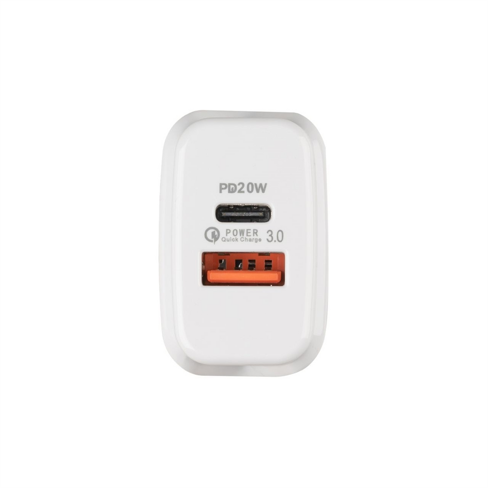 Зарядний пристрій Veron VR-C12 (USB+USB-C) PD 20W Білий (White) 112730 фото