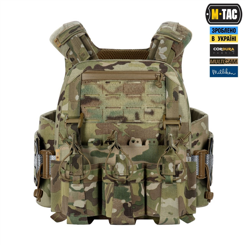 Плитоноска M-Tac Cuirass Tiger Elite (розмір плити М) Зелений (Multicam) (M/L) 224944 фото