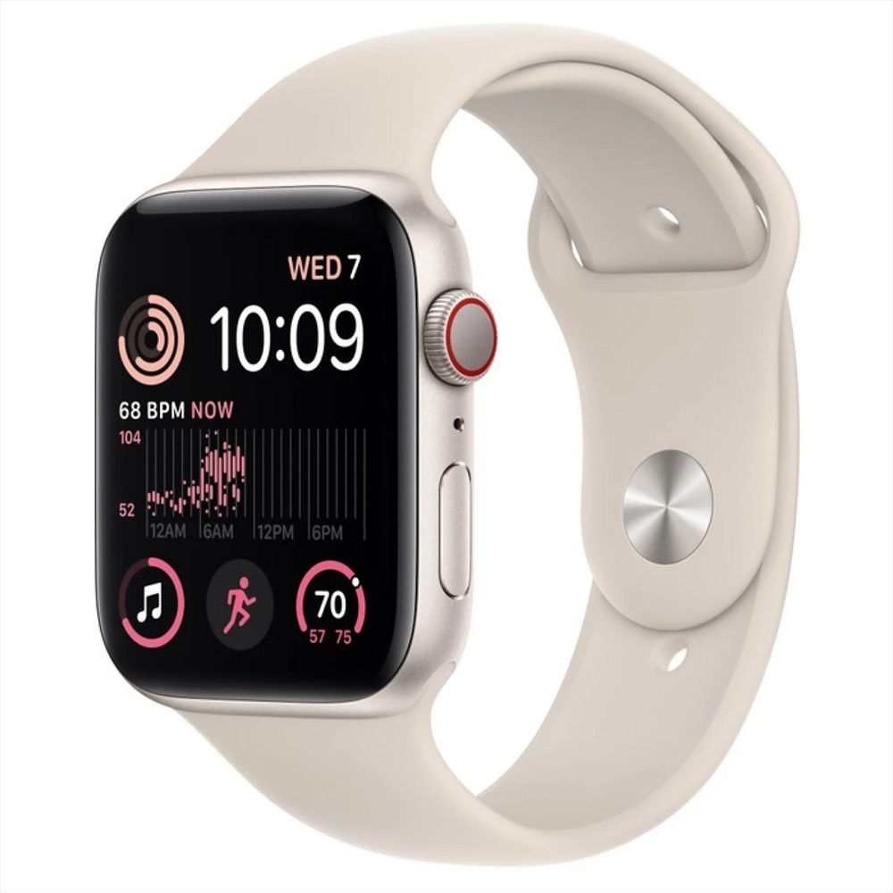 Смарт-годинник Apple Watch SE 2 GPS + Cellular 44mm Starlight Aluminium Case w. Starlight Sport Band - S/M 195900 фото
