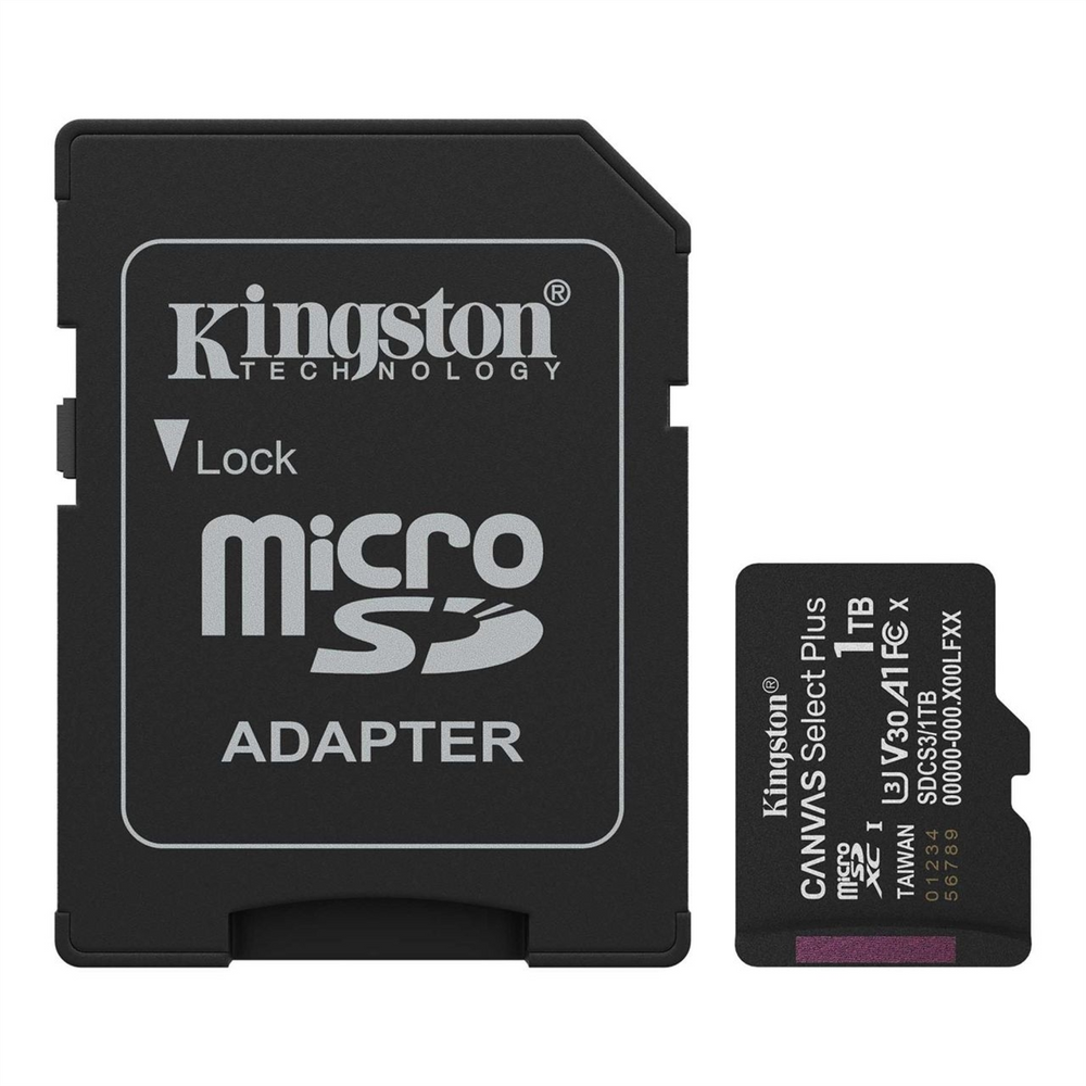 Карта пам'яті MicroSD Kingston Canvas Select Plus 1Tb R150MB/s + адаптер 10 class 187600 фото