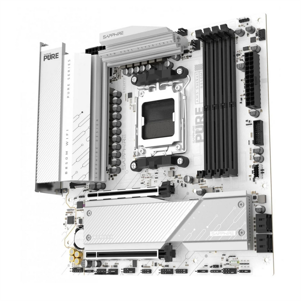 Материнська плата Sapphire PURE B850M WiFi Біла (White) 209879 фото