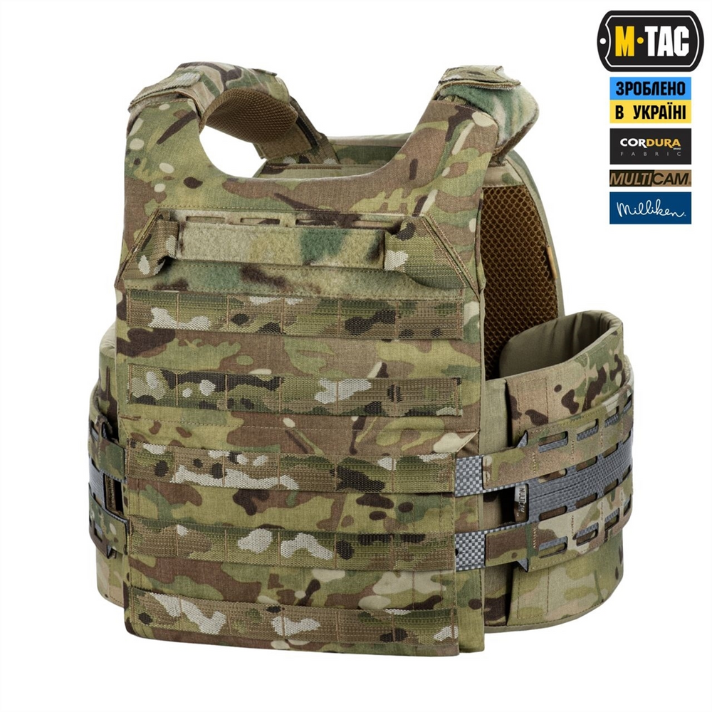 Плитоноска M-Tac Cuirass Tiger Elite (розмір плити М) Зелений (Multicam) (M/L) 224944 фото