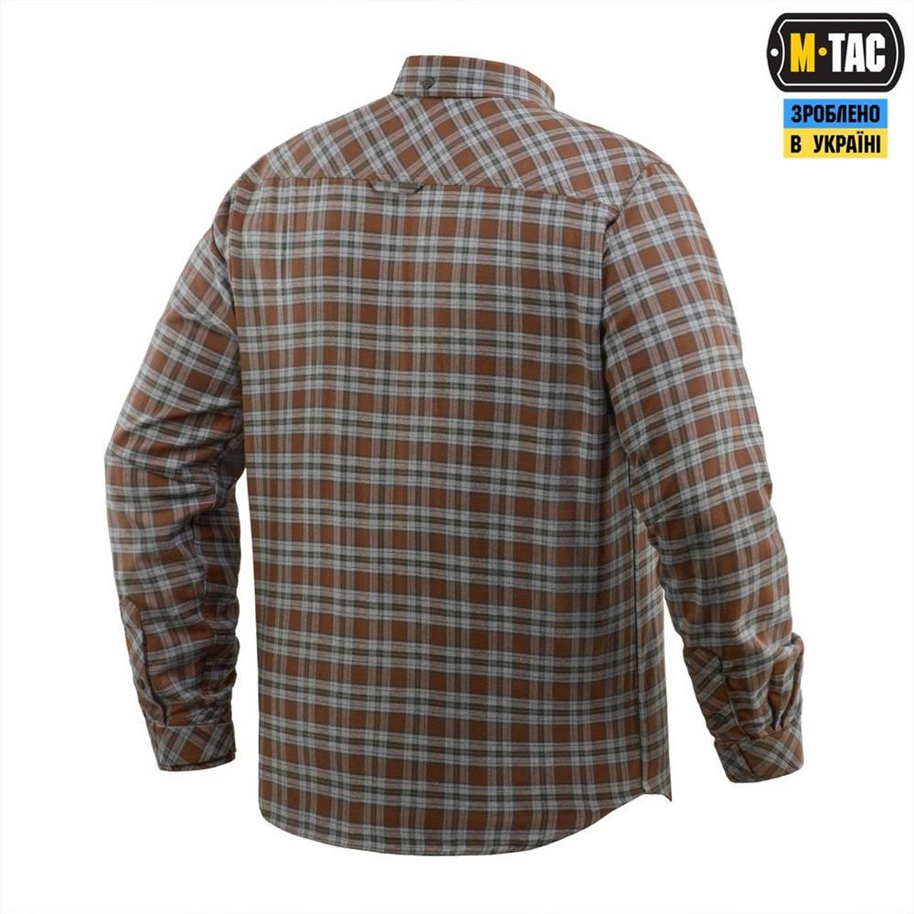 Сорочка M-Tac Lumberjack Cotton Shirt Коричнева Сіра (Brown Grey) (S/R) 233232 фото