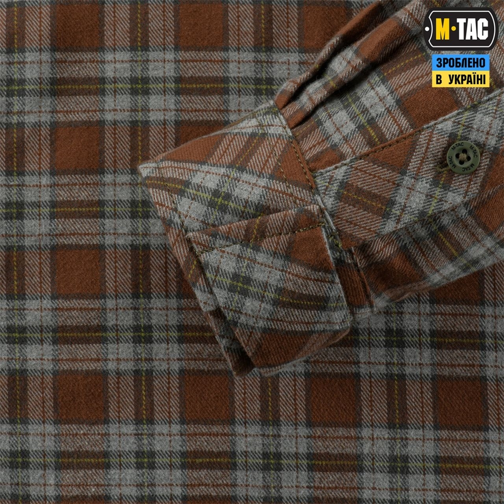 Сорочка M-Tac Lumberjack Cotton Shirt Коричнева Сіра (Brown Grey) (S/R) 233232 фото