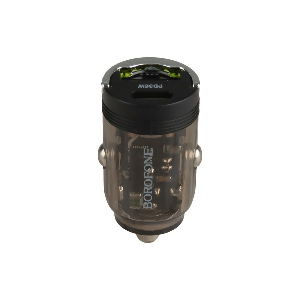 Автомобільний зарядний пристрій Borofone BZ29A 34W 1USB+1Type-C + кабель Lightning Чорний (Black) 127755 фото