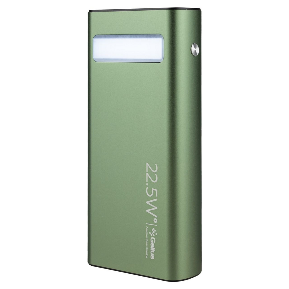 PowerBank 20000 mAh Gelius Lightstone GP-PB300i QC+PD 22.5W Зелений (Green) 128984 фото