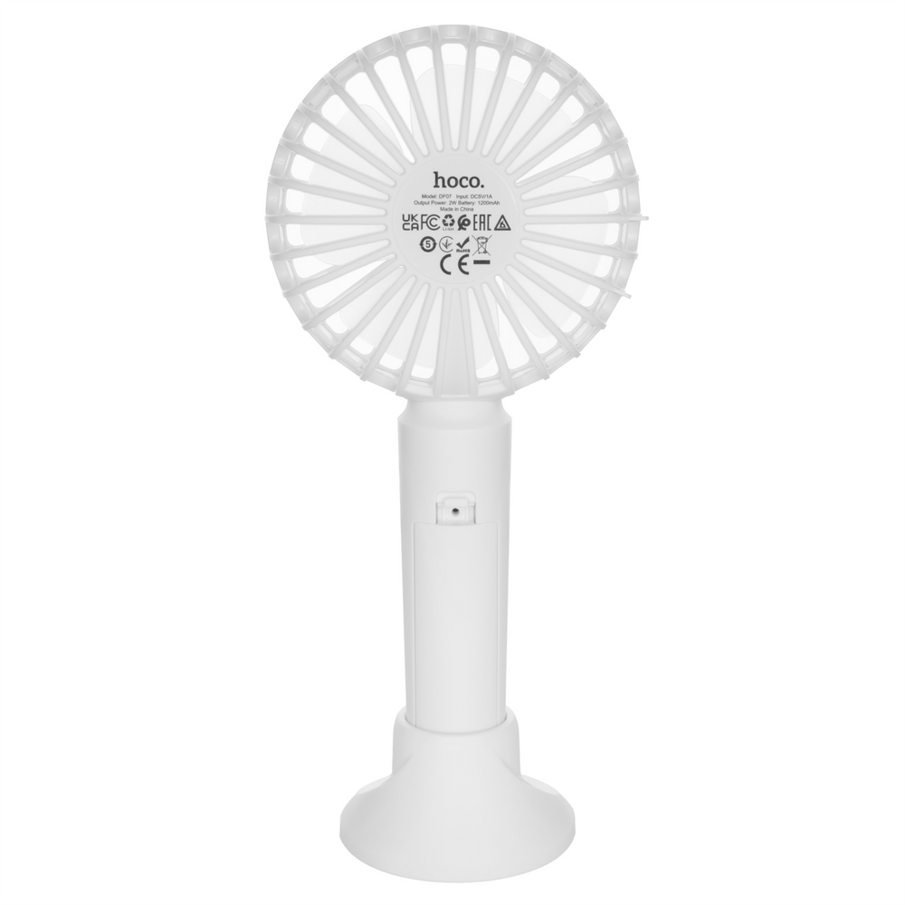 Вентилятор портативний Hoco DF07 1200 mAh Білий (White) 144237 фото