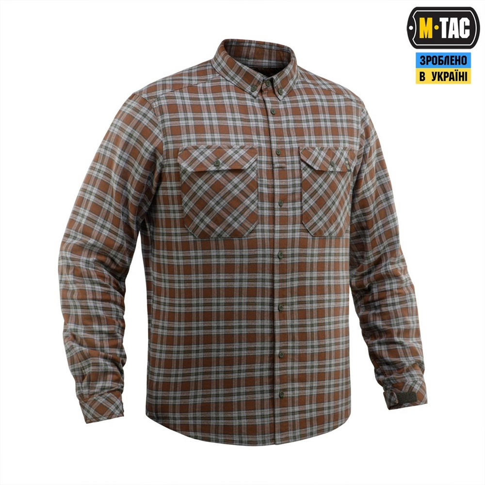 Сорочка M-Tac Lumberjack Cotton Shirt Коричнева Сіра (Brown Grey) (S/R) 233232 фото