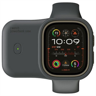PowerBank 1200 mAh Charging Soft Case for Apple Watch 44/45mm Синій (Midnight Blue) 156334 фото