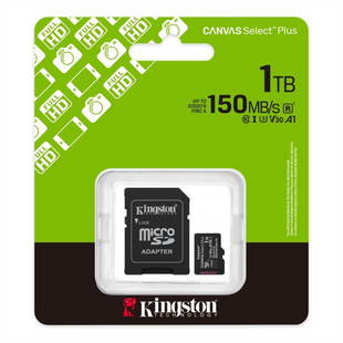 Карта пам'яті MicroSD Kingston Canvas Select Plus 1Tb R150MB/s + адаптер 10 class 187600 фото