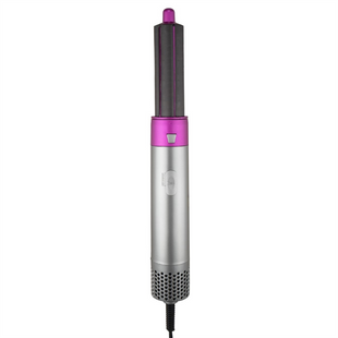 Фен-щітка Leafless Hair Dryer 5 in 1 Срібний Рожевий (Silver Pink) 127969 фото