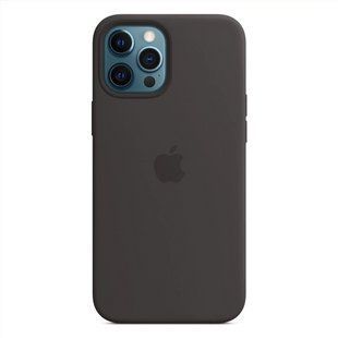 Чохол накладка для iPhone 12 Pro Max Silicone Case with MagSafe (MHLG3) Чорна (Black) 202703 фото