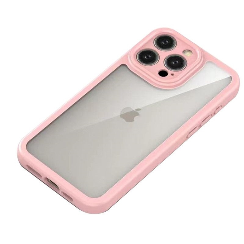 Чохол накладка для iPhone 11 Pro Max TPU Transparent + Colour Рожева (Pink) 159075 фото