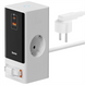Зарядний пристрій Baseus PowerCombo 65W (2 AC + USB + USB-C) + кабель Type-C 1.5м Чорний (Black) 113662 фото 1