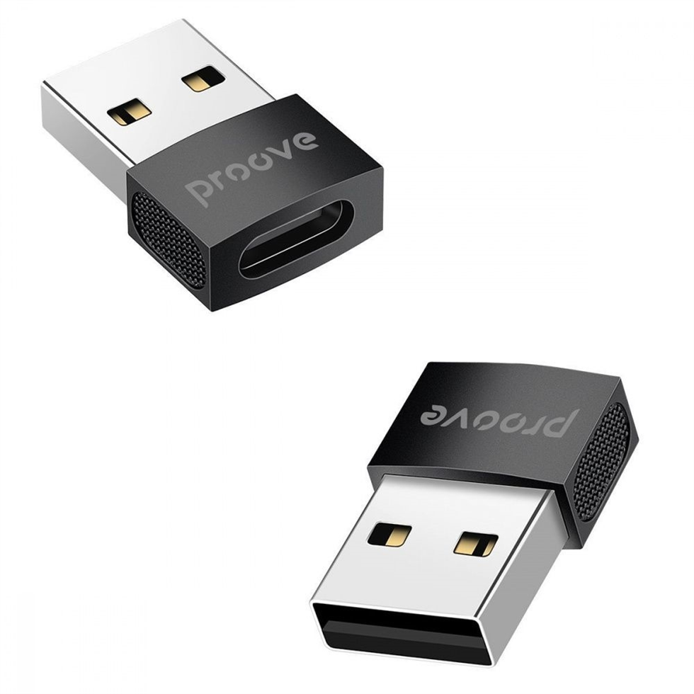 OTG кабель Proove Extension Type-C to USB Чорний (Black) 170783 фото