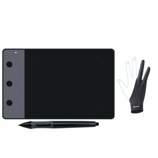 Графічний планшет Huion H420 + рукавичка Чорний (Black) 166550 фото