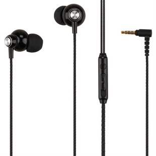 Навушники з мікрофоном XO EP55 In-ear metal Чорні (Black) 124535 фото