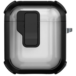 Чохол для навушників Airpods 1/2 Locking Button Чорний (Black) 194114 фото