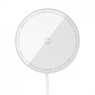 Зарядний пристрій бездротовий Baseus Simple Mini3 Magnetic Wireless Charger 15W Сірий (Silver) 247781 фото