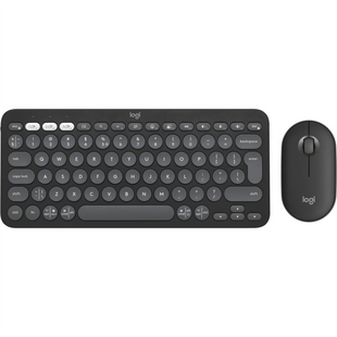 Клавіатура бездротова Logitech Pebble 2 Combo + миша Сіра (Graphite) 161105 фото