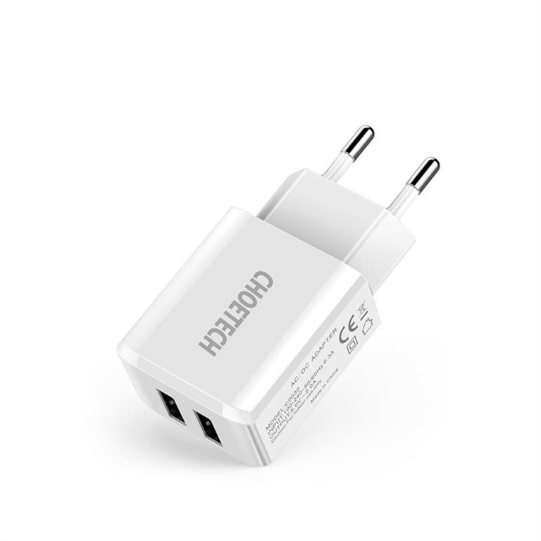 Зарядний пристрій Choetech (2USBх2A) (C0030) Білий (White) 165840 фото
