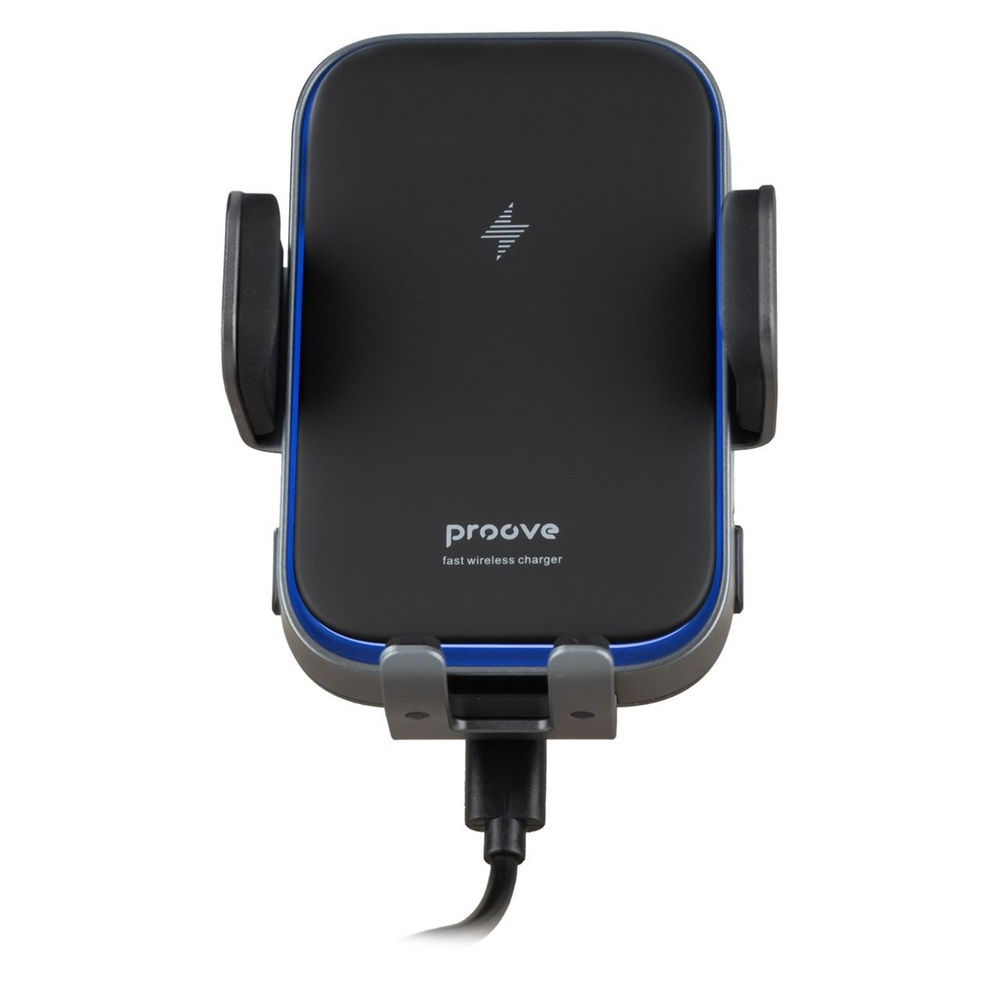 Автотримач Proove Triple Clamp Pro 15W з бездротовою зарядкою Сірий (Metal Grey) 127388 фото