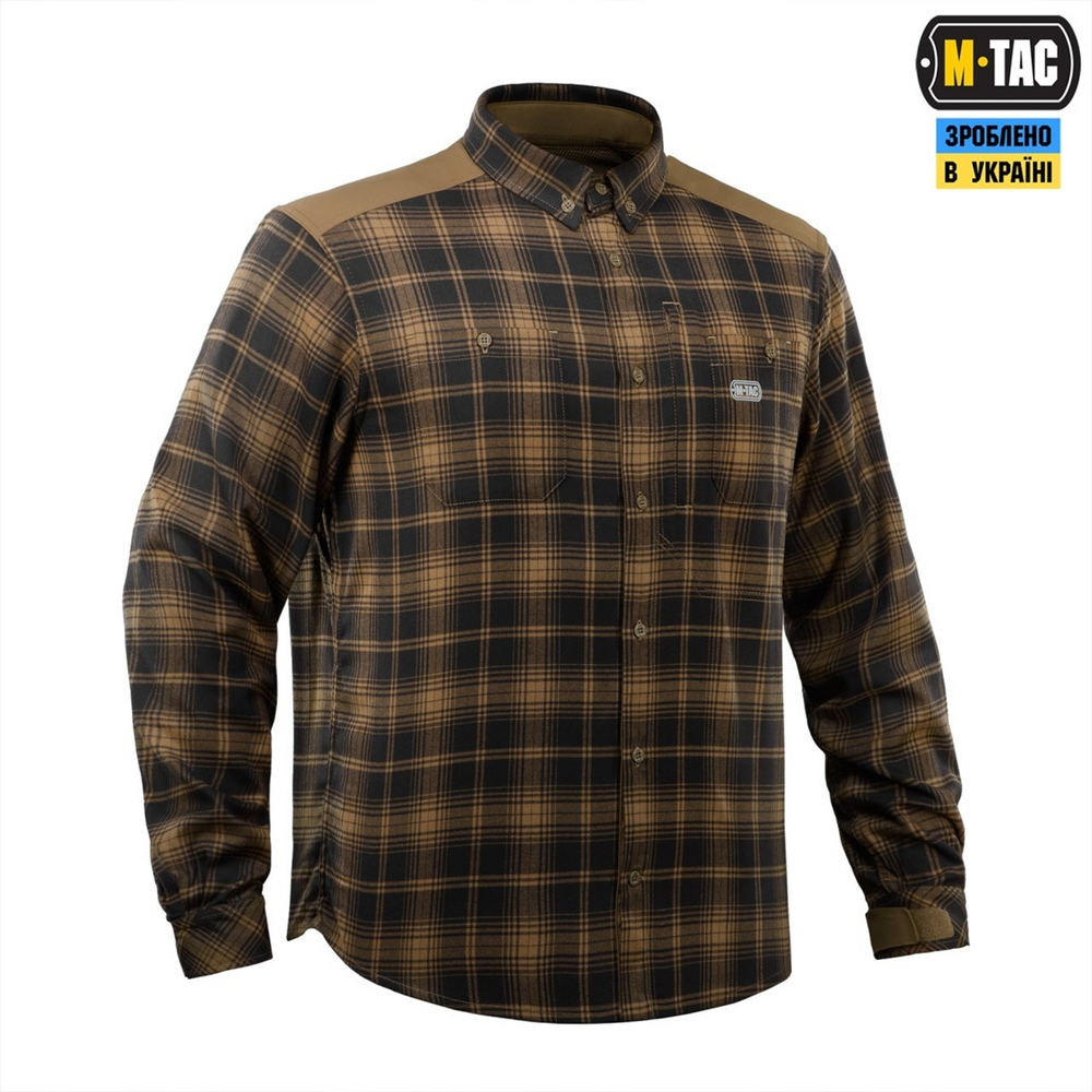 Сорочка M-Tac Redneck Shirt Коричнева Чорна (Coyote Black) (3XL/R) 233337 фото